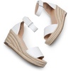 image:imageDREAM PAIRS Womens Wedge Sandals Open Toe Espadrilles Sandals Comfortable Dressy Ankle Strap Platform Sandals Suitable for Work Beach Summer ShoesWhite