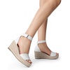 image:imageDREAM PAIRS Womens Wedge Sandals Open Toe Espadrilles Sandals Comfortable Dressy Ankle Strap Platform Sandals Suitable for Work Beach Summer ShoesWhite