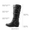 image:imageDREAM PAIRS Womens Wide Calf Knee High Boots FurLined Low Hidden Wedge BootsBlack