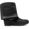 image:imageDREAM PAIRS Womens Wide Calf Knee High Boots FurLined Low Hidden Wedge BootsBlackSuede