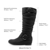 image:imageDREAM PAIRS Womens Wide Calf Knee High Boots FurLined Low Hidden Wedge BootsBlackSuede