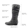 image:imageDREAM PAIRS Womens Wide Calf Knee High Boots FurLined Low Hidden Wedge BootsGrey SuedeWide Calf