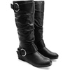 image:imageDREAM PAIRS Womens Wide Calf Knee High Boots FurLined Low Hidden Wedge BootsUrablackwidecalf