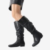 image:imageDREAM PAIRS Womens Wide Calf Knee High Pull On Fall Weather Winter BootsBlackPu