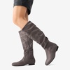 image:imageDREAM PAIRS Womens Wide Calf Knee High Pull On Fall Weather Winter BootsWideCalfTaupe