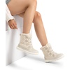 image:imageDREAM PAIRS Womens Winter Boots Cozy Faux Fur AntiSlip Snow Boots Lace Up Comfort Stylish Ankle Booties for Cold Weather City WalkBeigefurry