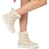 image:imageDREAM PAIRS Womens Winter Boots Cozy Faux Fur AntiSlip Snow Boots Lace Up Comfort Stylish Ankle Booties for Cold Weather City WalkBeigefurry