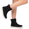 image:imageDREAM PAIRS Womens Winter Boots Cozy Faux Fur AntiSlip Snow Boots Lace Up Comfort Stylish Ankle Booties for Cold Weather City WalkBlack