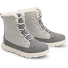 image:imageDREAM PAIRS Womens Winter Boots Cozy Faux Fur AntiSlip Snow Boots Lace Up Comfort Stylish Ankle Booties for Cold Weather City WalkLight Grey