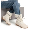 image:imageDREAM PAIRS Womens Winter Snow Duck BootsWaterproof Mid Calf AntiSlip Stability Lace Up Faux Fur Lining Warm Cozy Boots Outdoor Supportive InsoleBeige