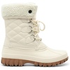 image:imageDREAM PAIRS Womens Winter Snow Duck BootsWaterproof Mid Calf AntiSlip Stability Lace Up Faux Fur Lining Warm Cozy Boots Outdoor Supportive InsoleBeige
