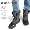 image:imageDREAM PAIRS Womens Winter Snow Duck BootsWaterproof Mid Calf AntiSlip Stability Lace Up Faux Fur Lining Warm Cozy Boots Outdoor Supportive InsoleGrey