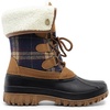 image:imageDREAM PAIRS Womens Winter Snow Duck BootsWaterproof Mid Calf AntiSlip Stability Lace Up Faux Fur Lining Warm Cozy Boots Outdoor Supportive InsoleTan
