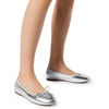 image:imageDream Pairs Womens Flats Round Toe Ballet Flats Comfortable Slipon Dressy Business Casual Work Office Ballerina Flat Dress ShoesSilver