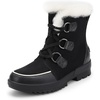 image:imageDREAM PAIRS Ankle Winter Boots for Women Snow Boots AntiSlip Resistant Classic Warm Faux Fur Lined Lace Up for Outdoor Hiking WalkingBlack