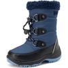 image:imageDREAM PAIRS Boys Snow Boots Camouflage Slip Resistant Faux Fur Lined Winter Shoes for LittleBig KidDark Blue