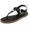 image:imageDREAM PAIRS Dressy TStrap Flat Thong Sandals for Women Comfort Roman Gladiator Casual Summer Beach Flip Flop Shoes with Adjustable Back Ankle Strap
