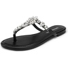 image:imageDREAM PAIRS Flip Flops for Women Dressy Rhinestone TStrap Thong Sandals for Summers Dress BeachBlack