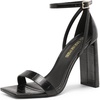 image:imageDREAM PAIRS High Heels Chunky Block Square Toe Heels for Women Dressy Open Toe Heel SandalsSize 7BlackSDHS2207W