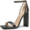 image:imageDREAM PAIRS High Heels Chunky Block Square Toe Heels for Women Dressy Open Toe Heel SandalsSize 85BlackPuSDHS2207W
