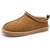 image:imageDREAM PAIRS Mens Fuzzy Cozy Slippers Genuine Suede Indoor Outdoor Home Comfy Winter Slip On Cute Warm Memory Foam Furry Shoes FuzzyEasyChestnut