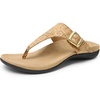 image:imageDREAM PAIRS Orthotic Thong Sandals for Women Arch Support Flip Flops Comfortable Lightweight Slip On Sandals for Walking Casual Summer Everyday WearGoldcork