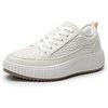 image:imageDREAM PAIRS Women Platform Chunky Lightweight Comfortable Casual Lace Up Sky Walking Fashion SneakersBeige