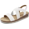 image:imageDREAM PAIRS Womens Ankle Strap Low Wedge SandalsWhite