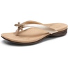 image:imageDREAM PAIRS Womens Arch Support Flip Flops Comfortable Dressy Orthopedic Thong Sandals Slides with Bow for Walking Summer VacationGold