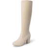 image:imageDREAM PAIRS Womens Chunky Heel Knee High BootsBeige