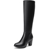 image:imageDREAM PAIRS Womens Chunky Heel Knee High BootsBlackPu