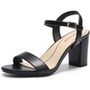 image:imageDREAM PAIRS Womens Chunky Heels Block Round Open Toe Ankle Strap Heel Fashion Wedding Party Comfort Dress Sandals ShoesBlackpu