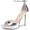 image:imageDREAM PAIRS Womens Heels High Stilettos Ankle Strap Sexy Comfort Dress Shoes Wedding Bridal Pumps SandalsSilver