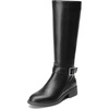 image:imageDREAM PAIRS Womens Knee High Riding Boots Comfortable Low Chunky Heel Side Zipper Round Toe Casual Classic RanchingBlack