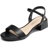 image:imageDREAM PAIRS Womens Low Heels for Women Classic Open Toe Ankle Strap Block Chunky Heel Sandals Holiday Party Wedding Dress Pumps ShoesBlackpu