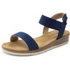 image:imageDREAM PAIRS Womens Low Wedge Casual SandalsNavy