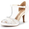 image:imageDREAM PAIRS Womens Open Toe Kitten Heel SandalsWhite