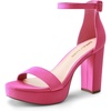 image:imageDREAM PAIRS Womens Platform Chunky High Heeled Sandals Open Toe Block Heels Ankle Strap Dress Shoes for Wedding Party EveningHot Pink