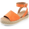 image:imageDREAM PAIRS Womens Platform Espadrilles Casual Ankle Strap Wedge Sandals Comfortable Dressy Summer ShoesOrange