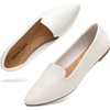image:imageDREAM PAIRS Womens Pointed Toe SlipOn Dressy Flat Shoes Comfortable Business Casual Dress Shoes for Office WorkWhite