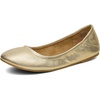 image:imageDREAM PAIRS Womens Solefina Solid Plain Walking Classic Ballet Flats ShoesGoldPu