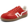 image:imageDREAM PAIRS Womens Tennis Sneakers Walking Flat LowTop Casual LaceUp Comfortable Nia Fashion Sneakers ShoesRedWhite