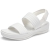 image:imageDREAM PAIRS Womens Walking Sandals Lightweight Soft Footbed Low Wedge Comfort Indoor Outdoor Flat SandalsWhite