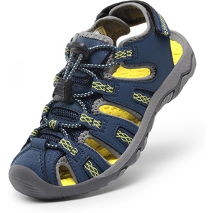 image:imageDREAM PAIRS Boys Girls Summer Outdoor Athletic Sport Sandals Walking Water Hiking Hook and Loop Adjustable Multicolor for ToddlerLittleBig KidsDark Blue