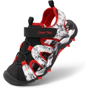 image:imageDREAM PAIRS Boys Girls Summer Outdoor Athletic Water Sport Sandals for ToddlerLittleBig KidBlackRed