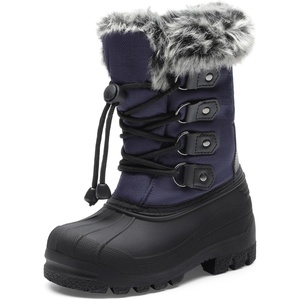 image:imageDREAM PAIRS Boys amp Girls Waterproof Winter Snow Boots for Little KidBig KidNavy