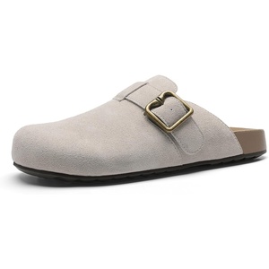 image:imageDREAM PAIRS Clogs for Women Suede Mules Wide Toe Shoes Wide Width Slip On Comfortable Clogs with Lightweight Soft Footbed AntiSlip Outsole Arch SupportGrey