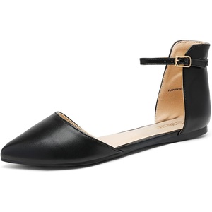 image:imageDREAM PAIRS Flapointed Womens Casual DOrsay Pointed Plain Ballet Comfort Soft Slip On Flats ShoesAnkleblackpu