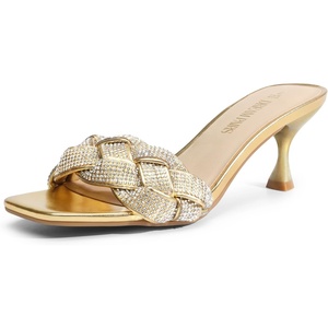 image:imageDREAM PAIRS Heels for Women Rhinestone Open Toe Low Kitten Heels Sexy Stilettos Heels Pump Sandals Party Evening Prom Dance Dress ShoesGoldrhinestone1
