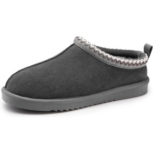 image:imageDREAM PAIRS Mens Fuzzy Cozy Slippers Genuine Suede Indoor Outdoor Home Comfy Winter Slip On Cute Warm Memory Foam Furry Shoes FuzzyEasyGrey